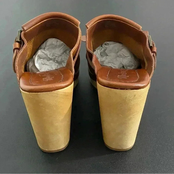 Madewell Kiltie Clogs Westway Wooden Heel Leather Fringe Tassel - Picture 8 of 16